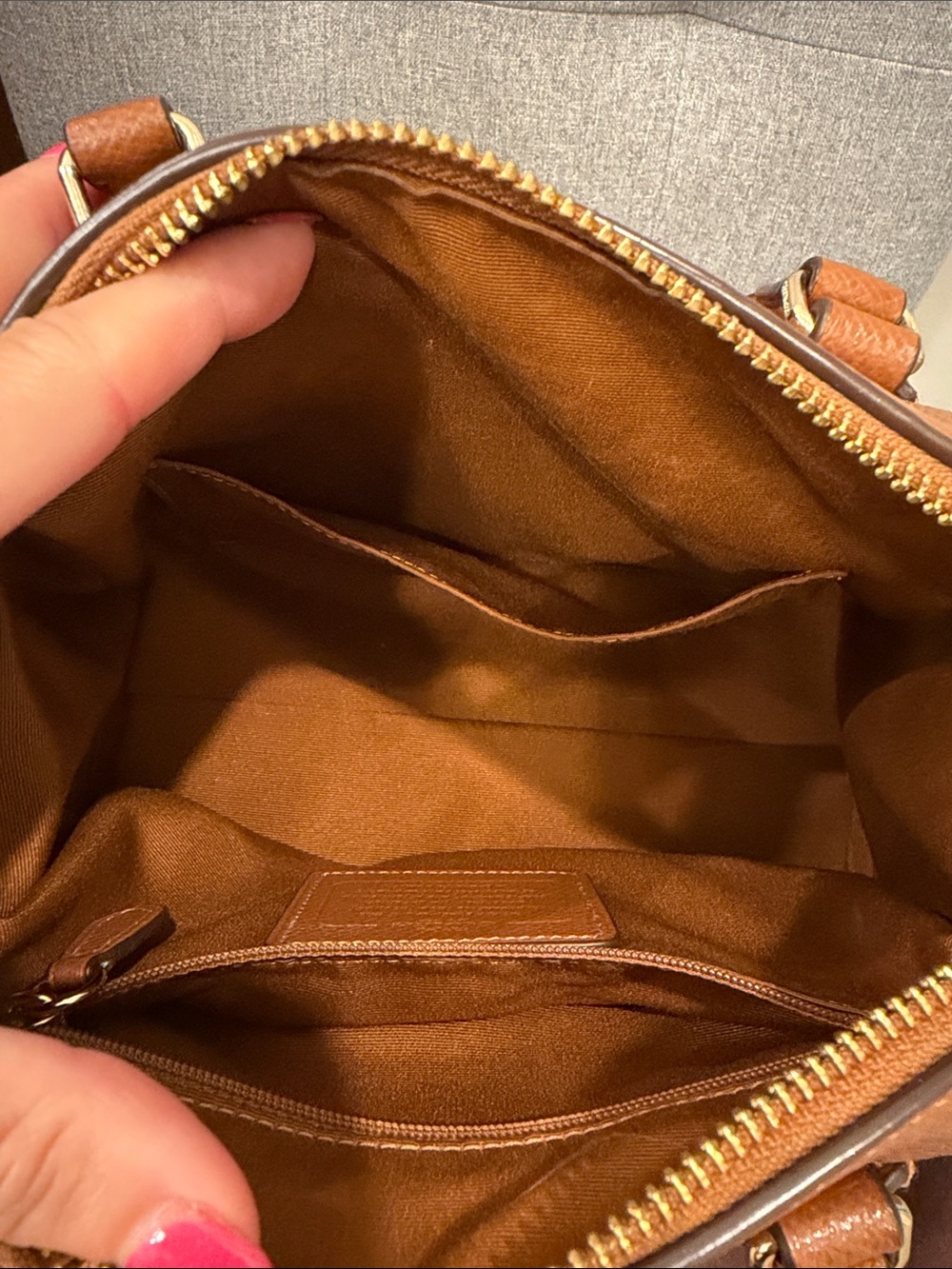 Coach Bennett Tan Leather mini Satchel Bag crossbody saddle brown - Picture 5 of 16